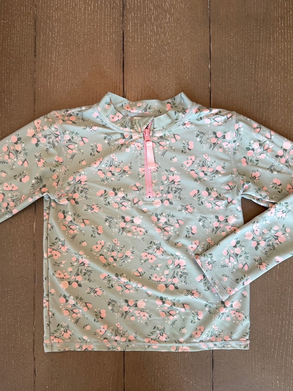 Ruffle Butts Kids Swimwear Pastel Floral Long-Sleeve Rash Guard Girls Size 10